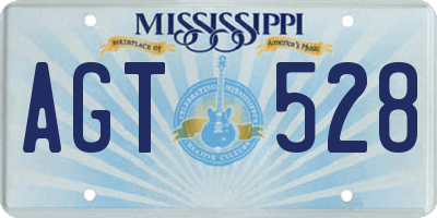 MS license plate AGT528