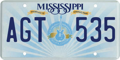 MS license plate AGT535