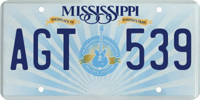 MS license plate AGT539