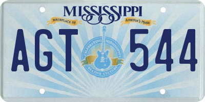 MS license plate AGT544