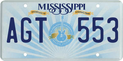 MS license plate AGT553