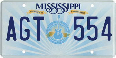 MS license plate AGT554