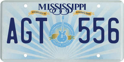 MS license plate AGT556