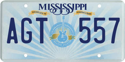 MS license plate AGT557