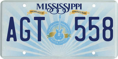 MS license plate AGT558