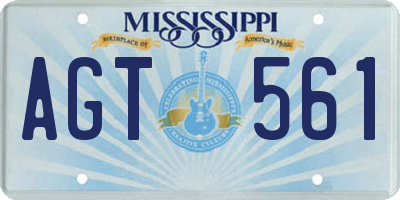 MS license plate AGT561