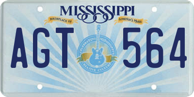 MS license plate AGT564