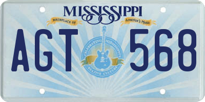 MS license plate AGT568