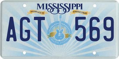 MS license plate AGT569