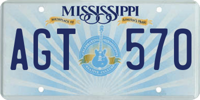 MS license plate AGT570