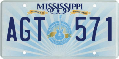 MS license plate AGT571