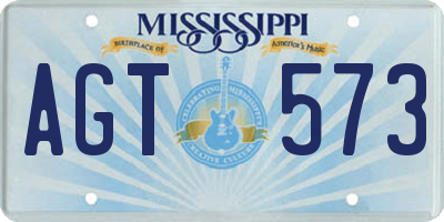 MS license plate AGT573