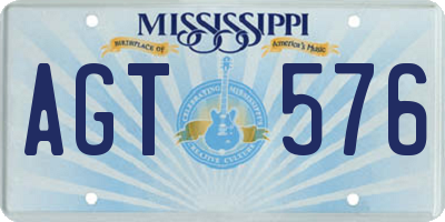 MS license plate AGT576
