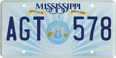 MS license plate AGT578