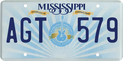 MS license plate AGT579