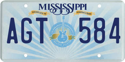 MS license plate AGT584