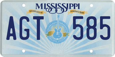 MS license plate AGT585
