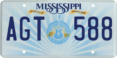 MS license plate AGT588