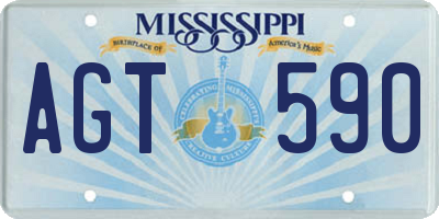 MS license plate AGT590