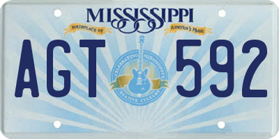 MS license plate AGT592