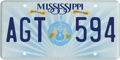 MS license plate AGT594