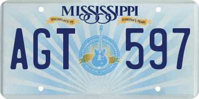 MS license plate AGT597