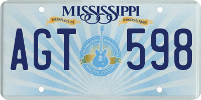 MS license plate AGT598