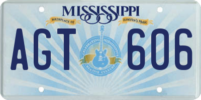 MS license plate AGT606