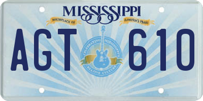 MS license plate AGT610