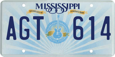 MS license plate AGT614