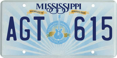 MS license plate AGT615