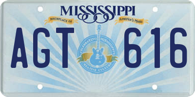 MS license plate AGT616