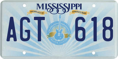 MS license plate AGT618