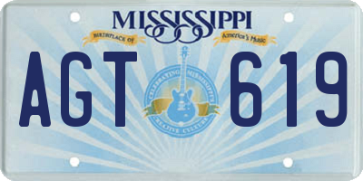 MS license plate AGT619