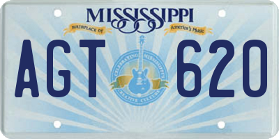 MS license plate AGT620