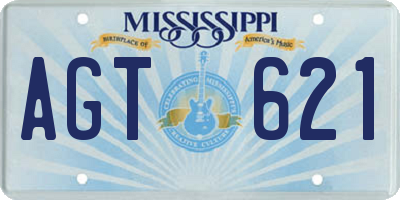MS license plate AGT621