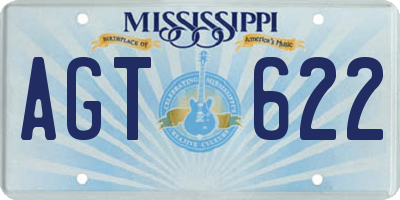 MS license plate AGT622