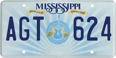 MS license plate AGT624