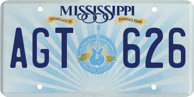 MS license plate AGT626