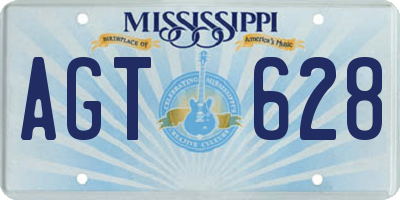 MS license plate AGT628