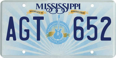 MS license plate AGT652