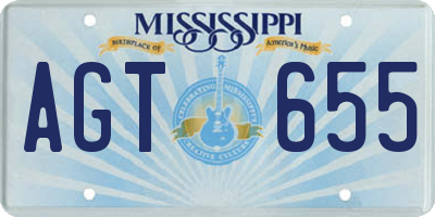 MS license plate AGT655