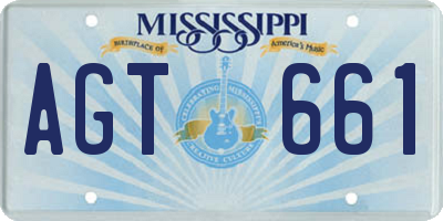MS license plate AGT661