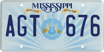 MS license plate AGT676