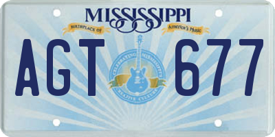 MS license plate AGT677