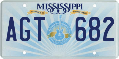MS license plate AGT682