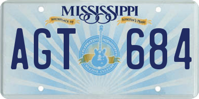 MS license plate AGT684