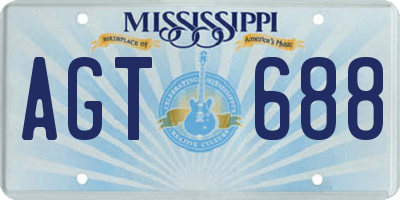 MS license plate AGT688