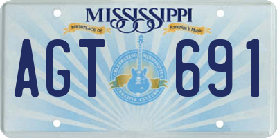 MS license plate AGT691