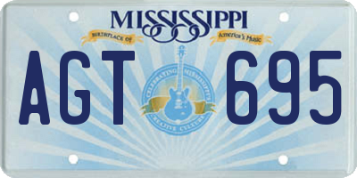 MS license plate AGT695